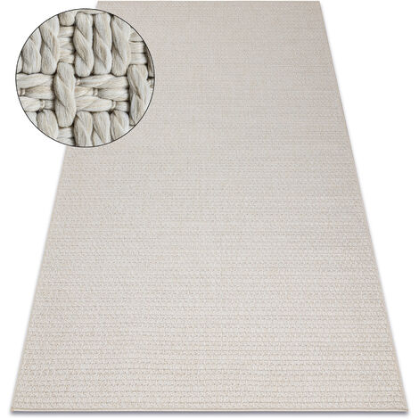 Tapis ORIGI 3561 crème - ficelle SISAL tissée à plat beige 116x170 cm (1/5)