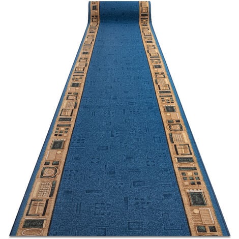 TAPIS DE COULOIR ANTIDÉRAPANT JENA bleu 67cm blue 67x120 cm