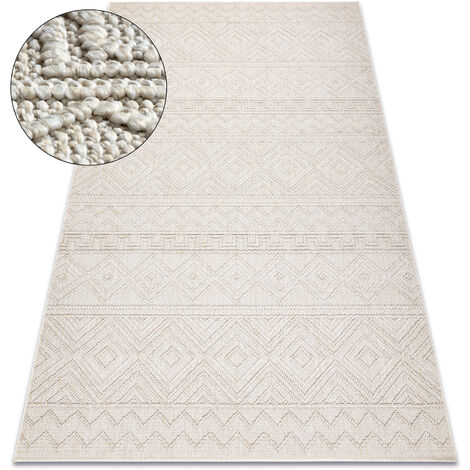 Tapis JERSEY 19234 crème - Losangos, structurelles, boucle BOHO beige 200x290 cm (1/5)