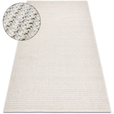 Tapis JERSEY 19236 crème - Losangos, structurelles, boucle BOHO beige 60x100 cm (1/5)