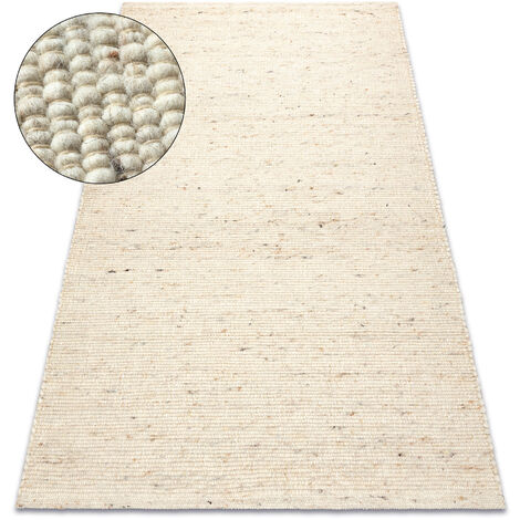 Tapis Nepal Beige Laine Double Face Naturel Beige X Cm