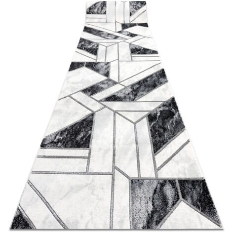 Tapis de couloir EMERALD exclusif 81953 glamour, élégant géométrique noir / argent 120 cm black 120x790 cm (1/5)