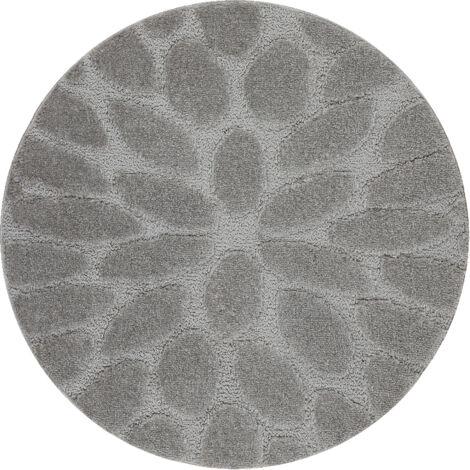 Tapis de salle de bain SUPREME cercle STONES, des pierres, antidérapant, doux - gris grey cercle 100 cm (1/5)