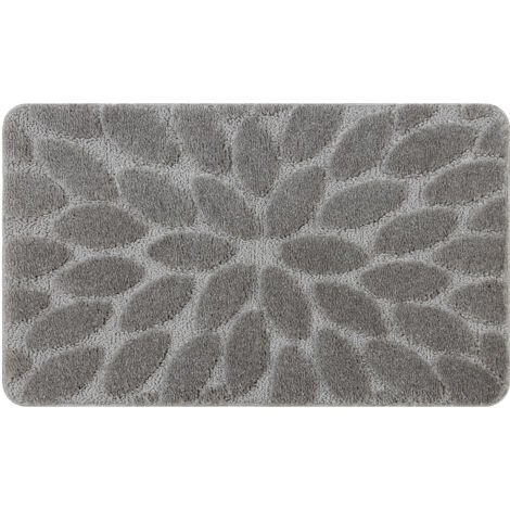 Tapis de salle de bain SUPREME STONES, des pierres, antidérapant, doux - gris grey 50x80 cm (1/5)