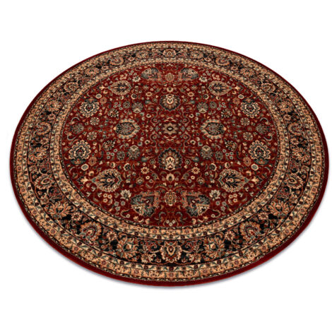 Tapis en laine KASHQAI 4362 300 cercle ornement bordeaux / noir red cercle 160 cm (1/5)