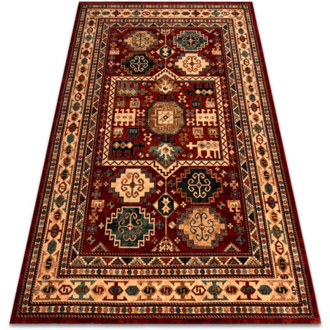 Tapis en laine KASHQAI 4306 300 oriental, cadre terre cuite / beige red 135x200 cm (1/5)