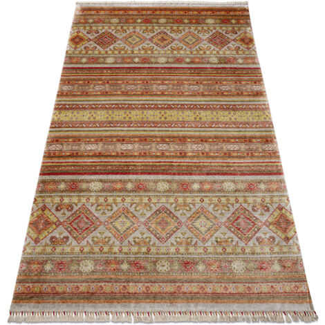 Tapis HERIZ A0986B Oriental beige / bordeaux - fil de bambou, exclusif, élégant beige 200x290 cm (1/5)