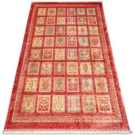 Tapis HERIZ A0985A Oriental, cadre bordeaux - fil de bambou, exclusif, élégant red 200x290 cm (1/5)