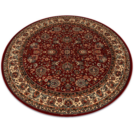 Tapis en laine KASHQAI 4362 302 cercle ornement bordeaux / beige red cercle 160 cm (1/5)