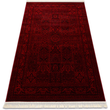 Rugsx – Tapis persan ORIENT 5365 bordeaux et noir – Franges classiques – 100x200 cm – Densité 432.000 points/m2 – 100% polypropylène thermodurci (1/5)