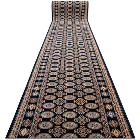 Tapis de course en laine NAIN Rosette 6177 51011 bleu foncé / beige 80cm blue 80x300 cm (1/5)