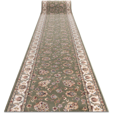 Tapis de course en laine NAIN Fleurs 7338 51088 vert / beige 100cm green 100x850 cm (1/5)