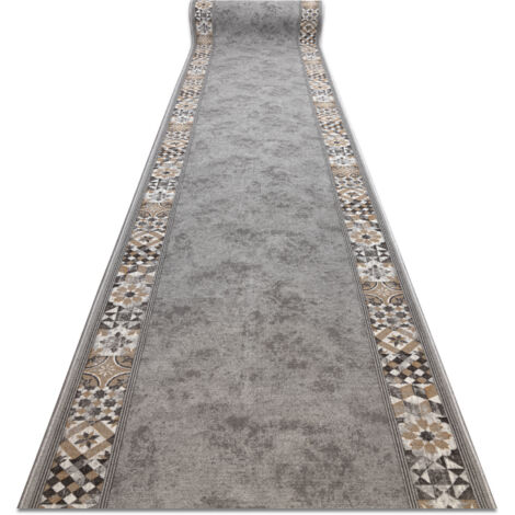 TAPIS DE COULOIR antidérapant MURCIA CARREAUX DE LISBONNE, Cadre, antidérapant gris 80cm grey 80x180 cm (1/5)