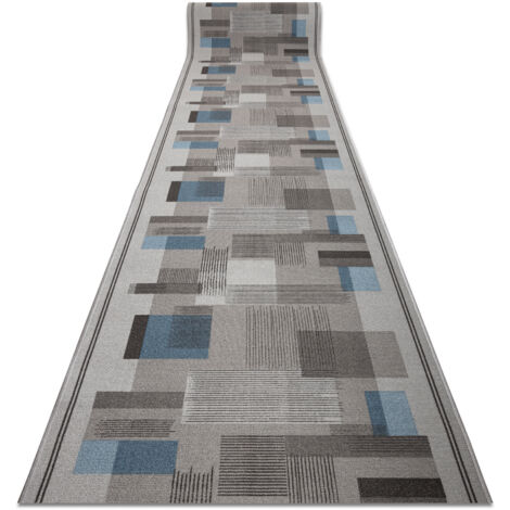 TAPIS DE COULOIR  antidérapant LISTRA Géométrique, antidérapant gris 67cm grey 67x190 cm (1/5)