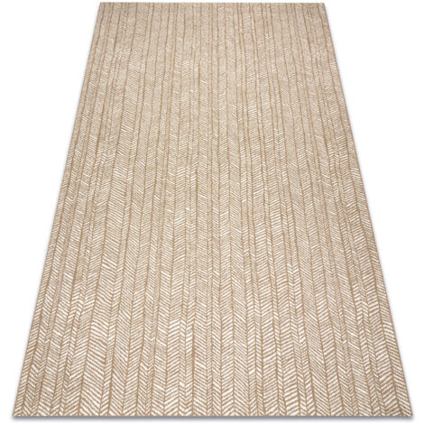 FLAT 48964265 Tapis sisal Chevron - couleur paille beige naturel, ficelle beige 120x170 cm (1/5)