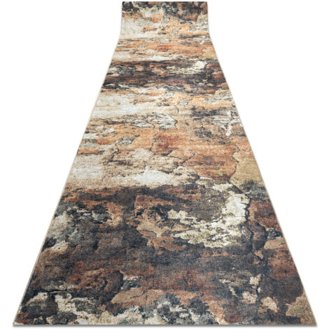 TAPIS DE COULOIR antidérapant LOTUS ABSTRACT 52910 beige lavable 80cm beige 80x190 cm (1/5)