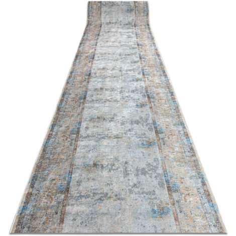 TAPIS DE COULOIR antidérapant LOTUS BORDERO 95111 gris / beige lavable 100cm grey 100x400 cm (1/5)