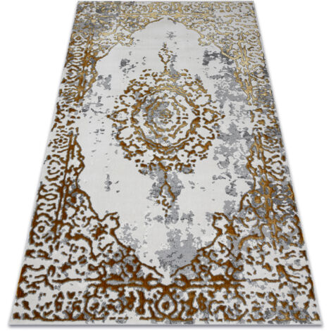 Tapis ALLURE 1961 Ornement, cadre - Structurel, élégant, glamour or / blanc yellow 200x290 cm (1/5)