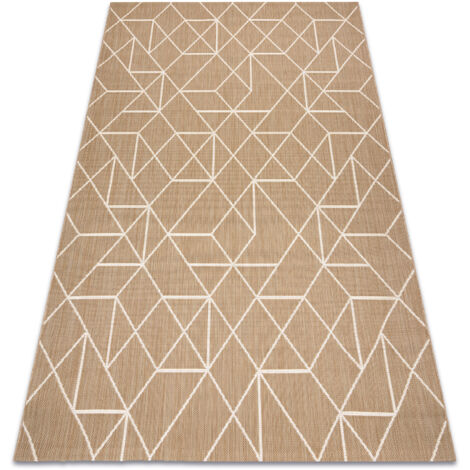 Tapis sisal FLAT 48959265 Géométrique ficelle beige naturel beige 200x290 cm (1/5)