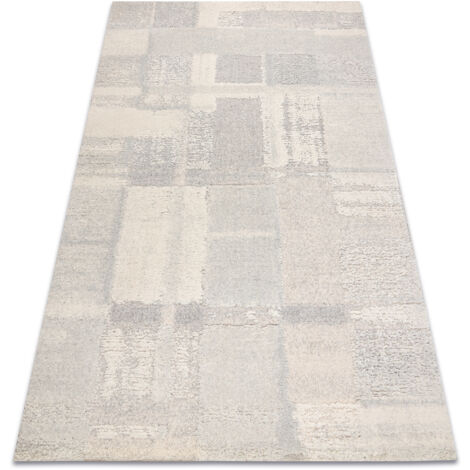 Moquette en laine FLUX 461.43.AE110 OSTA - Géométrique, structurelle, loft crème / gris beige 240x340 cm (1/5)