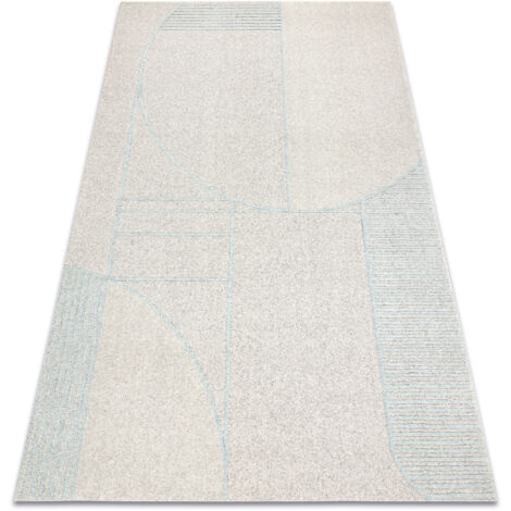 Moquette en laine FLUX 461.14.AE120 OSTA - Géométrique, structurelle, loft gris / bleu grey 240x340 cm (1/5)