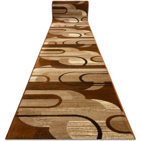 Tapis de couloir ROYAL HE405 GÉOMÉTRIQUE marron / crème 100cm brown 100x400 cm (1/5)
