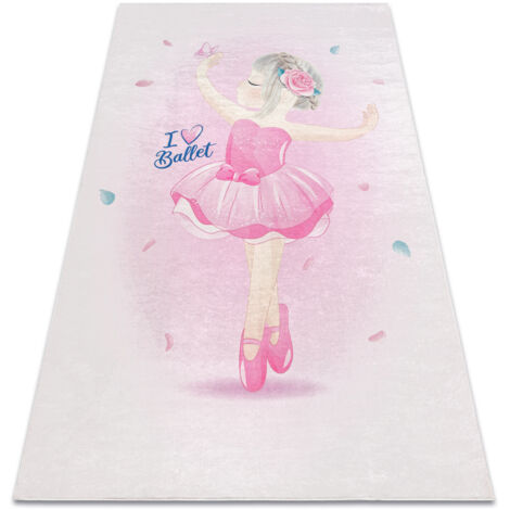 Tapis lavable BAMBINO 42830 Ballerine pour les enfants antidérapant - rose pink 160x220 cm (1/5)