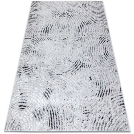 Tapis MEFE moderne 8725 cercles Empreinte digitale - Structural deux niveaux de molleton gris grey 280x370 cm (1/5)