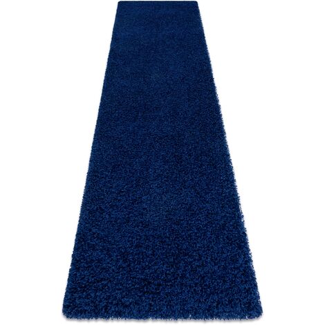 Coureur tapis au mètre couloir tapis coureur classique bleu 70 80 100 120 de large 