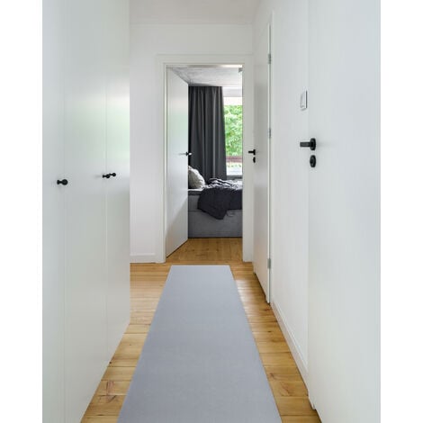 Couloir de couloir antidérapant 60 x 180 cm Tapis de couloir Gris Long Tapis  de