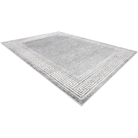Tapis Lavables Gitans Romains – Lot 4 Pièces – Polyamide Doux – Gris Charbon – Design Grec