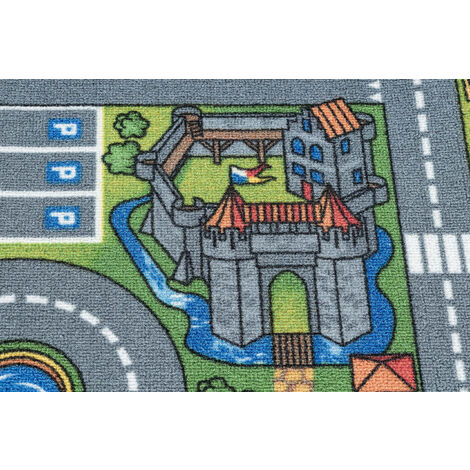 Tapis Antidérapant 'Métro' Motif Ville - 100x150 Cm Environ - Neuf Avec étiquettes - Idéal Maison/École