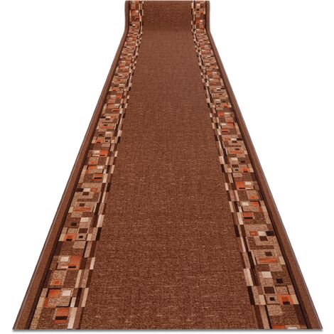 TAPIS DE COULOIR ANTIDÉRAPANT BOMBAY marron 100cm brown 100x900 cm (1/5)