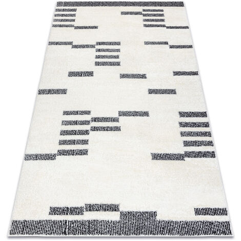 Tapis moderne MODE 8511 géométrique crème / noir beige 180x270 cm (1/5)