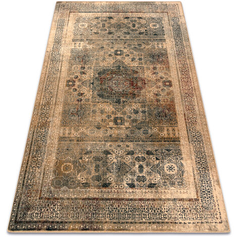 Tapis en laine OMEGA MAMLUK Rosette vintage crème beige 200x300 cm (1/5)