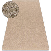 Tapis JUTE 3650 beige lignes - jute, tissé à plat, franges beige 160x220 cm