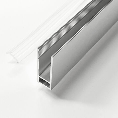 Wandanschlussprofil U-Profil aus Aluminium für Walk-In-Duschen Glasstärke 10 mm Länge 200 cm (1/2)