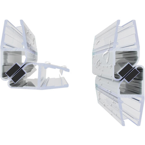 WITEN&NOCK Magnetdichtung Duschdichtung für Glastüren Duschkabine 90 Grad & 180 Grad (1 Paar) für Glasstärke 5 mm 6 mm Länge 100 cm