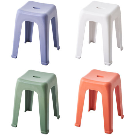 WITEN&NOCK Design Badhocker Duschhocker Sitzhocker Badezimme Dusche Wohnzimmer Stuhl aus Kunststoff weiß