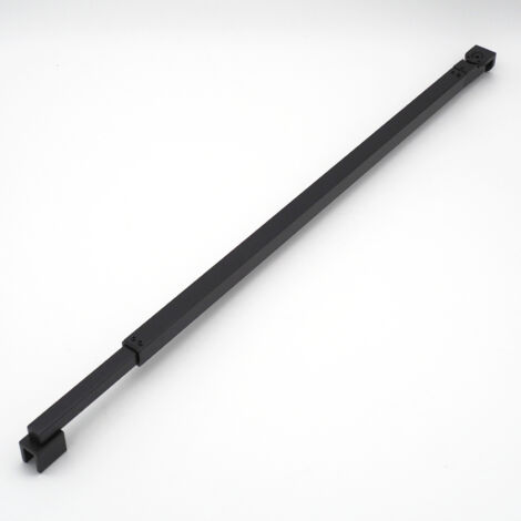 Stabilisationsstange mit 180° drehbare Haltestange Stabilisationsbügel ausziehbar 625–950 mm Edelstahl für Glasstärken 6-10 mm Schwarz matt