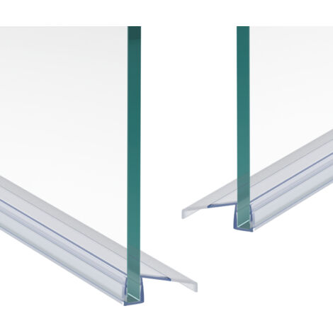 2er Set Duschdichtungen Schiebetürdichtungen Wasserabweiser Dichtungsprofiler Dichtung Gerade Glasstärke 5-6mm Länge 120cm