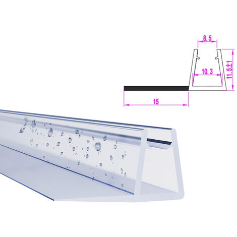 Duschdichtung für Schiebetüren Senkrecht Wasserabweiser Dichtungsprofil Ersatzdichtung für 8 mm Glasstärke 200 cm