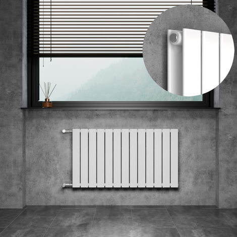 WITEN&NOCK Design Heizkörper Flachheizkörper Paneelheizkörper mit seitlichen Anschlüssen Nabenabstand 500mm weiß doppellagig 550x1216mm 1506Watt