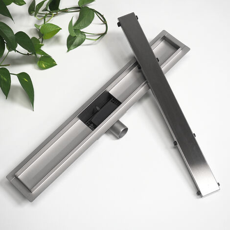 Duschrinne Kompletset befliesbar Edelstahl Drainset für bodengleiche Dusche Länge 70 cm