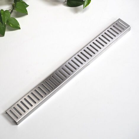 Abdeckung für Duschrinne Edelstahlrost Zubehör Ersatzteil Design gemustere Streifen Länge 483 mm