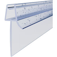WITEN&NOCK Duschdichtungen mit extra verlängerter Dichtlippe für Drehfalttür Duschtür Gerade Glasstärke 5 mm 6 mm Länge 50 cm