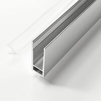 Wandanschlussprofil U-Profil aus Aluminium für Walk-In-Duschen Glasstärke 10 mm Länge 200 cm