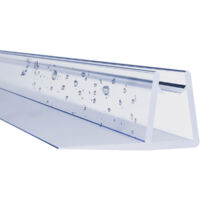 Duschdichtung für Schiebetüren Senkrecht Wasserabweiser Dichtungsprofil Ersatzdichtung für 5/6 mm Glasstärke 195 cm