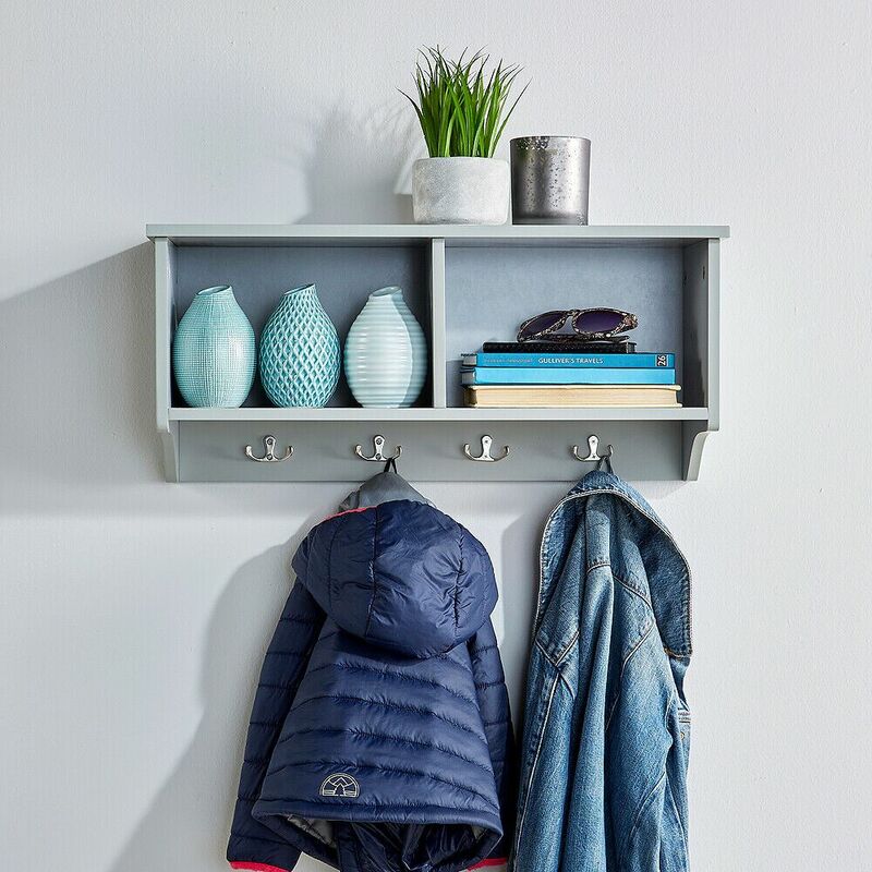 Hallway hooks shelf