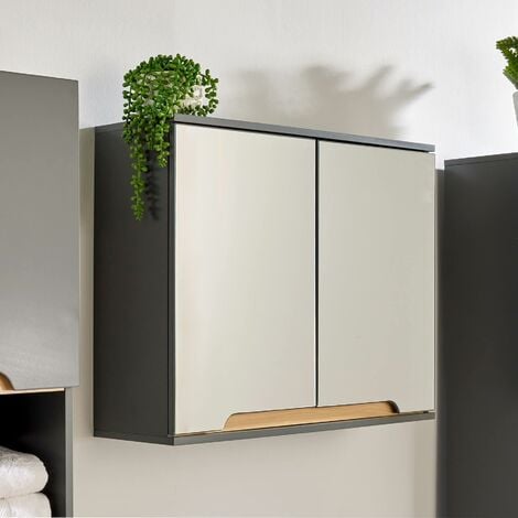 Bathroom Cabinet Wall Mounted Mirrored Vanity Storage Organiser Cupboard Unit